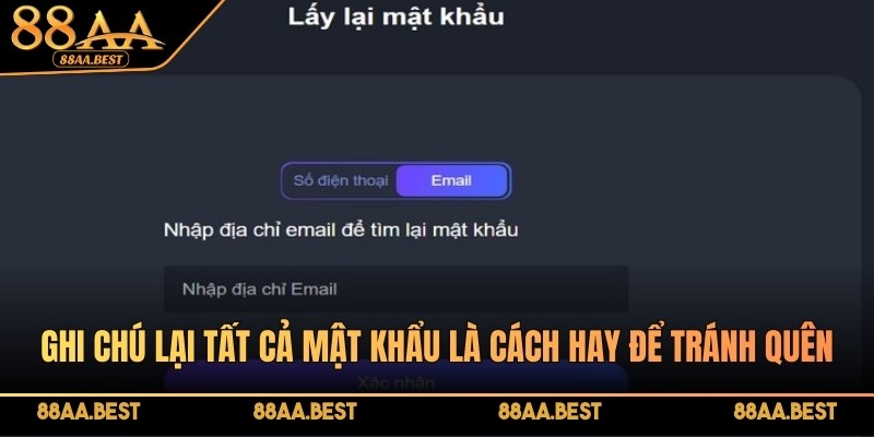 Ghi chú lại tất cả mật khẩu là cách hay để tránh quên